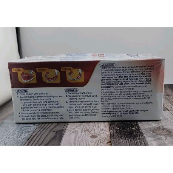 Poligrip Power Max Power Hold plus Seal Denture Adhesive Cream 2.2 Oz - 6 Tubes - Picture 2 of 4